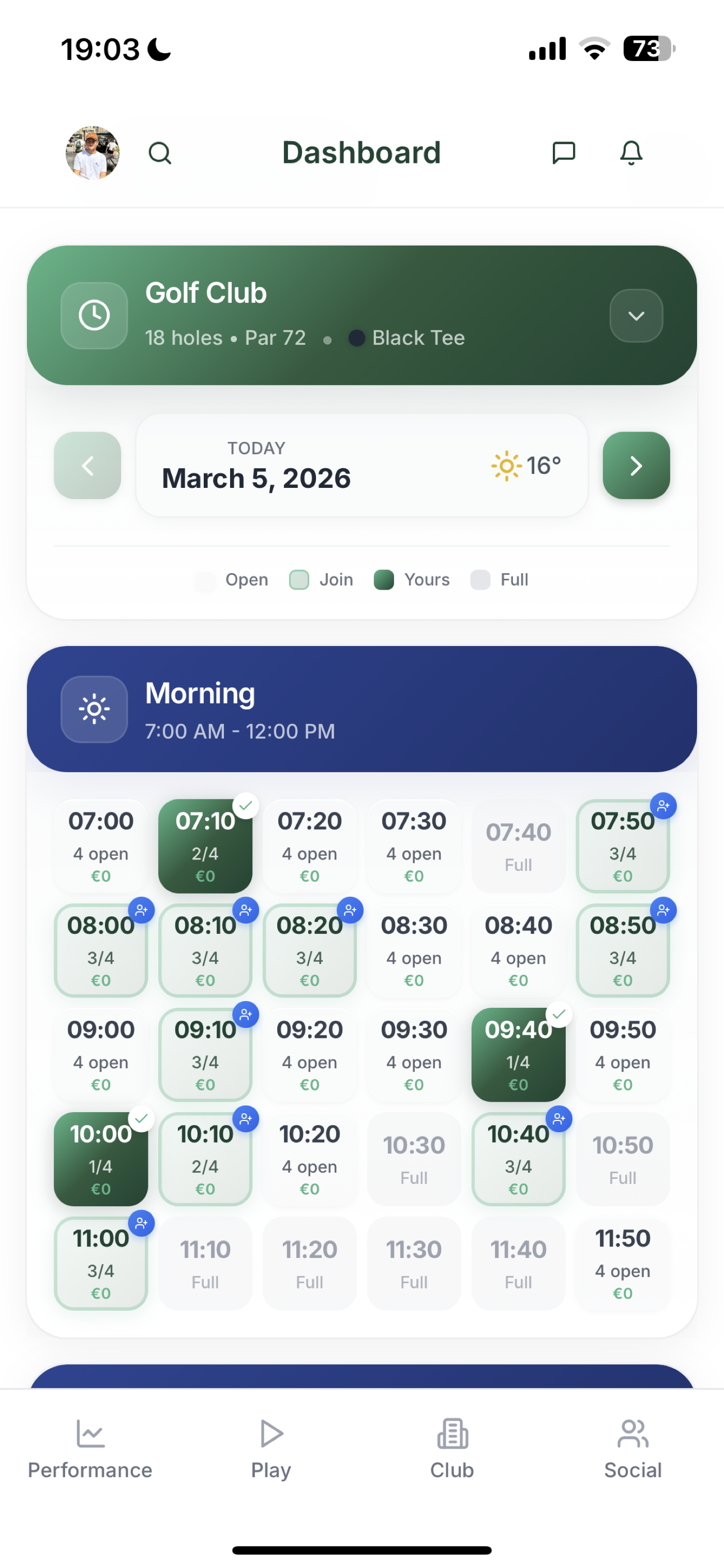 Online Golf Booking: Modern Member Experience