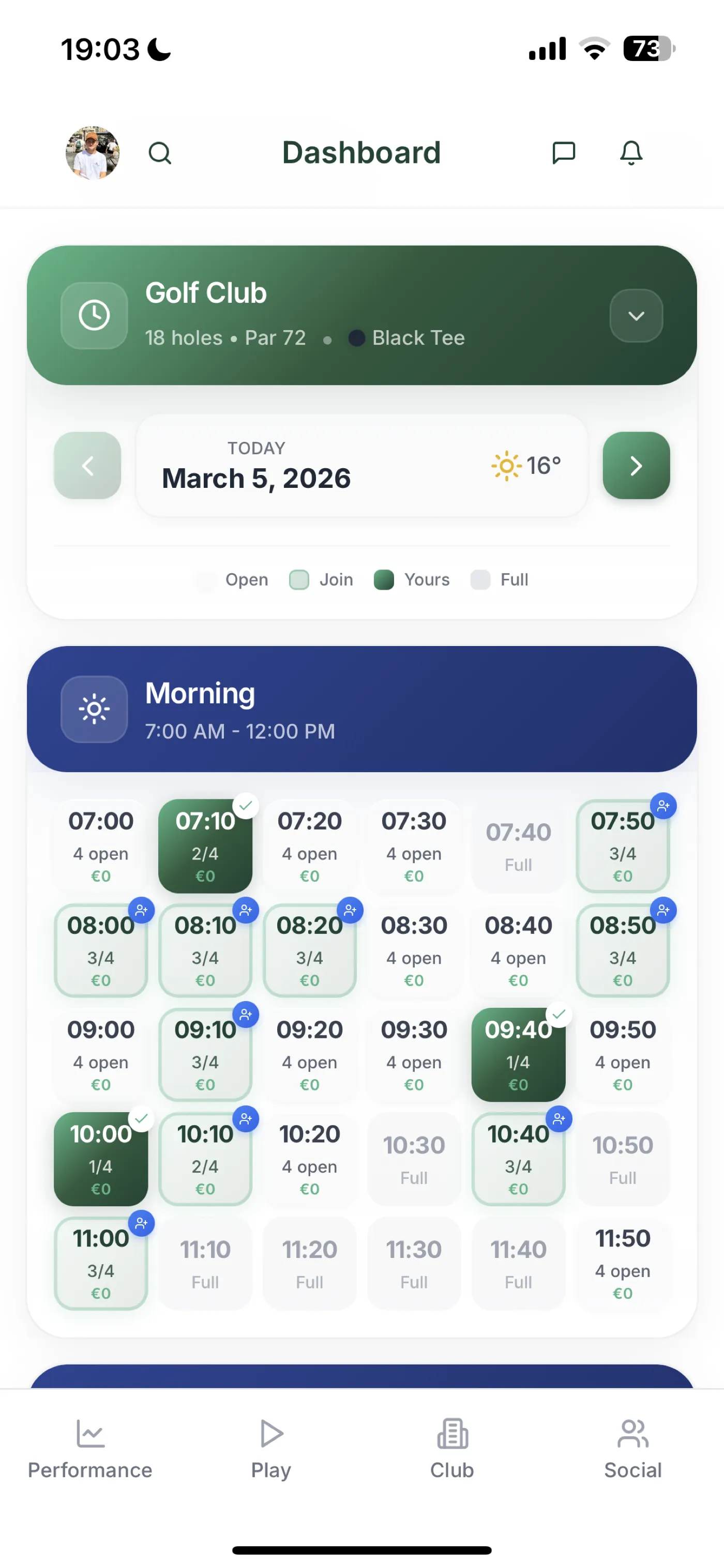 Online Golf Booking: Modern Member Experience